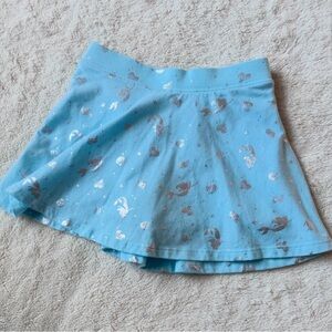 jumping beans x Little Mermaid Light Blue skort with Silver Metallic Print